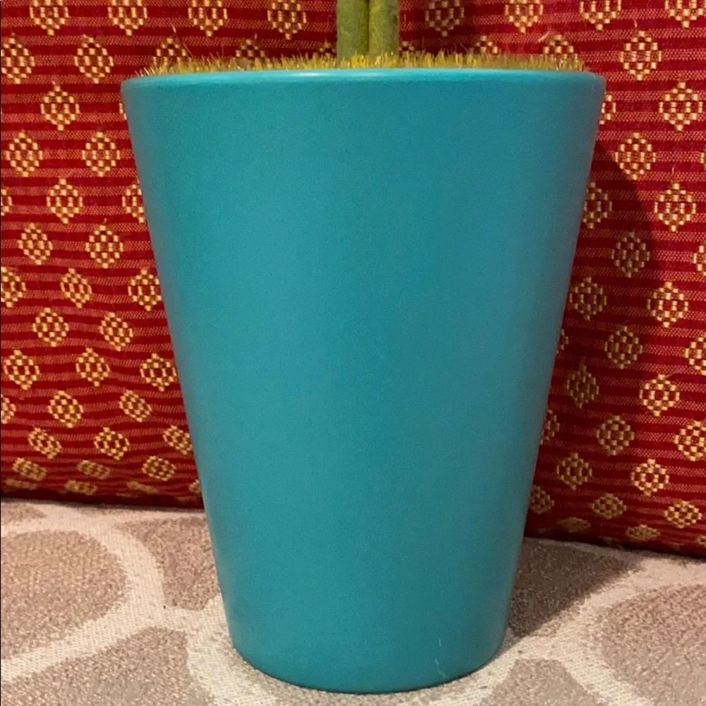 Purple Daisy in Teal Pot Centerpiece